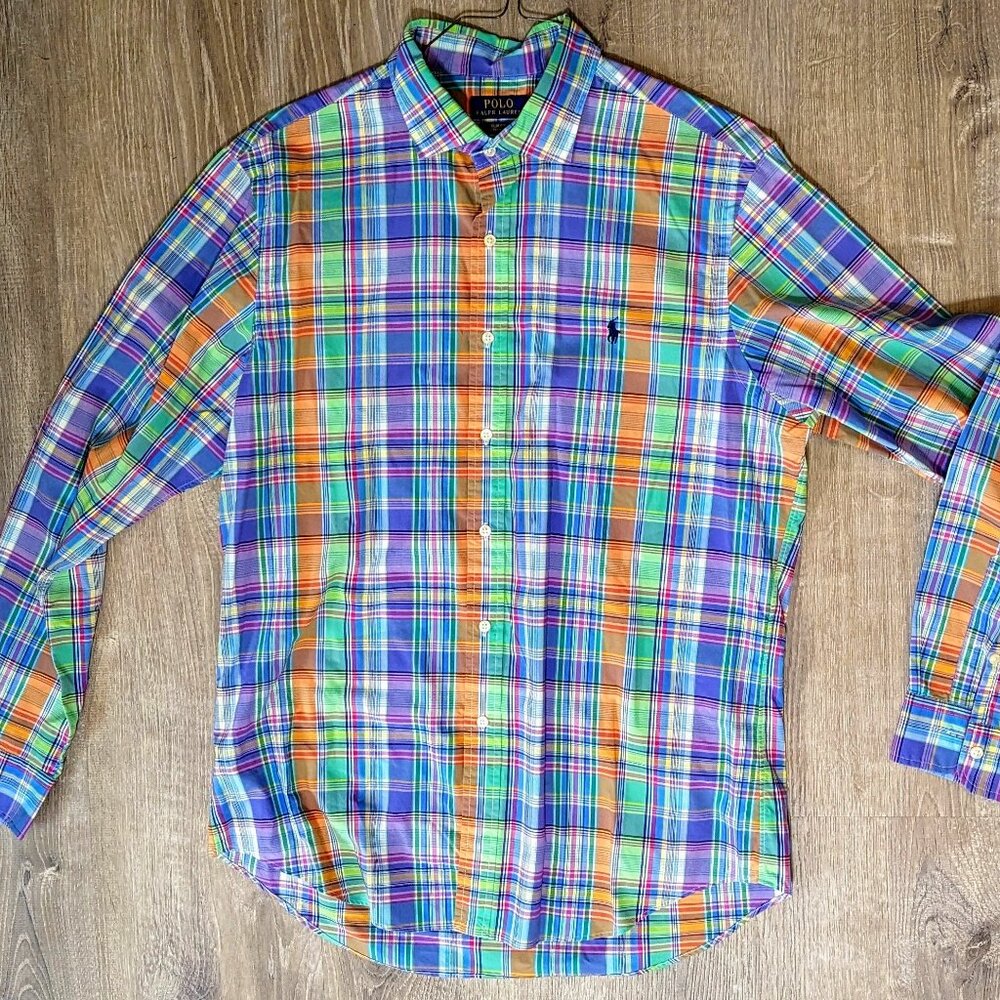 Polo Ralph LAuren Men's Slim Fit Performance Twill Long Sleeve Shirt XL